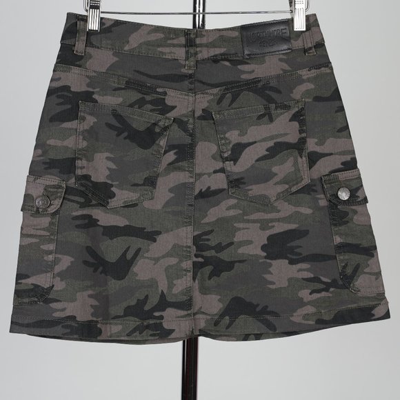 Northmore Denim Camo Mini Skirt Size UK 8/US 4 - Picture 2 of 8